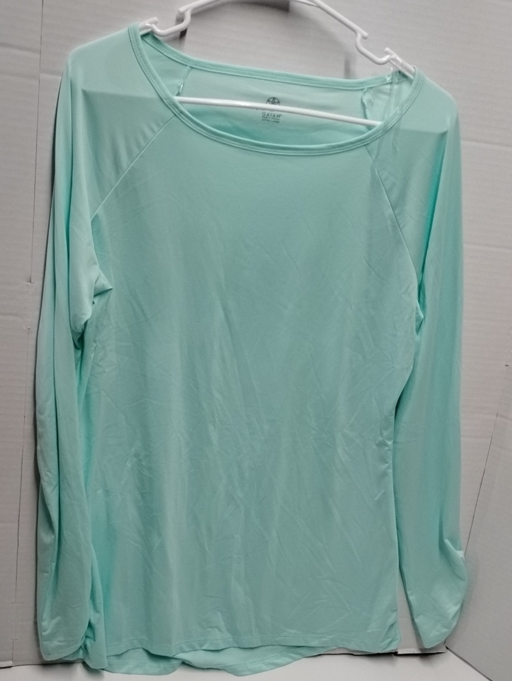 Gaiam Yoga Mint Green Long-Sleeve Crewneck Top XL